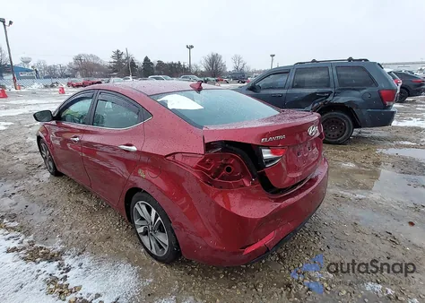 2015 Hyundai Elantra Limited from USA, damaged, VIN 5NPDH4AE9FH556105